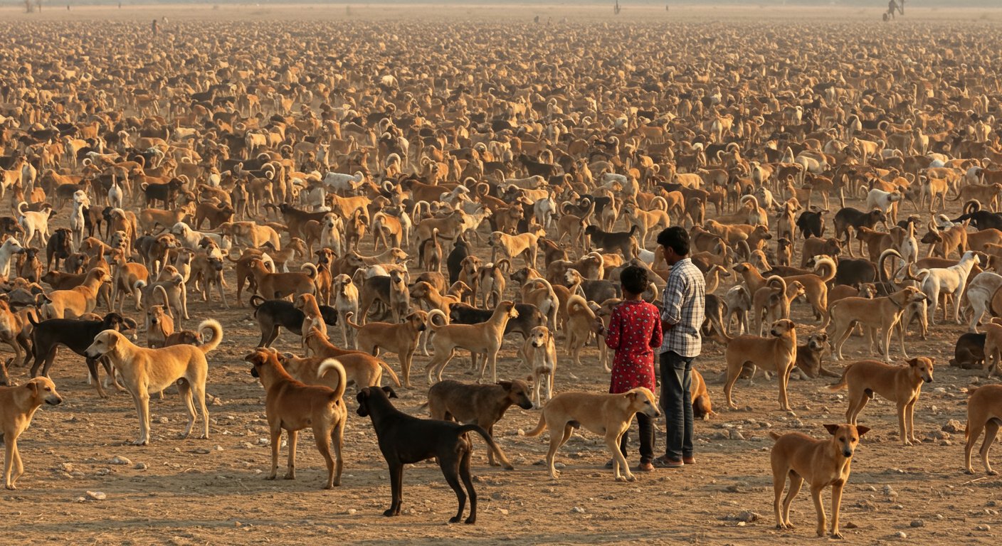 Hundreds of dogs in the field at once, leaving people stunned!