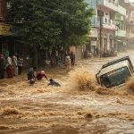 Devastating Flood in Agra: Canter Swept Away, Four Drown, Two Rescued Safely