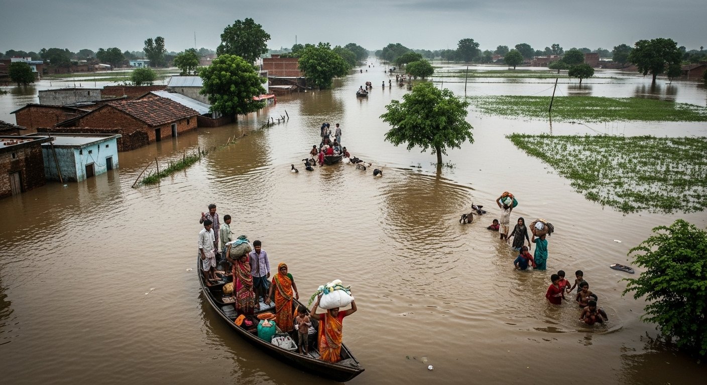 Floods Wreak Havoc in Purvanchal and Prayagraj: Over 500 Villages Submerged, Crisis Deepens for 5 Lakh People