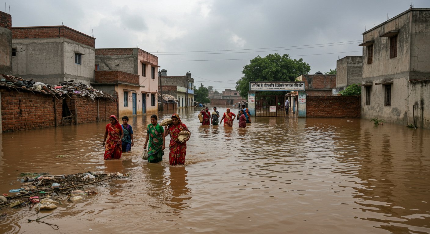 UP Flood Fury: Chaos in 17 Districts, 9 Dead, Schools Closed; Rain Alert for 46 Districts Today!