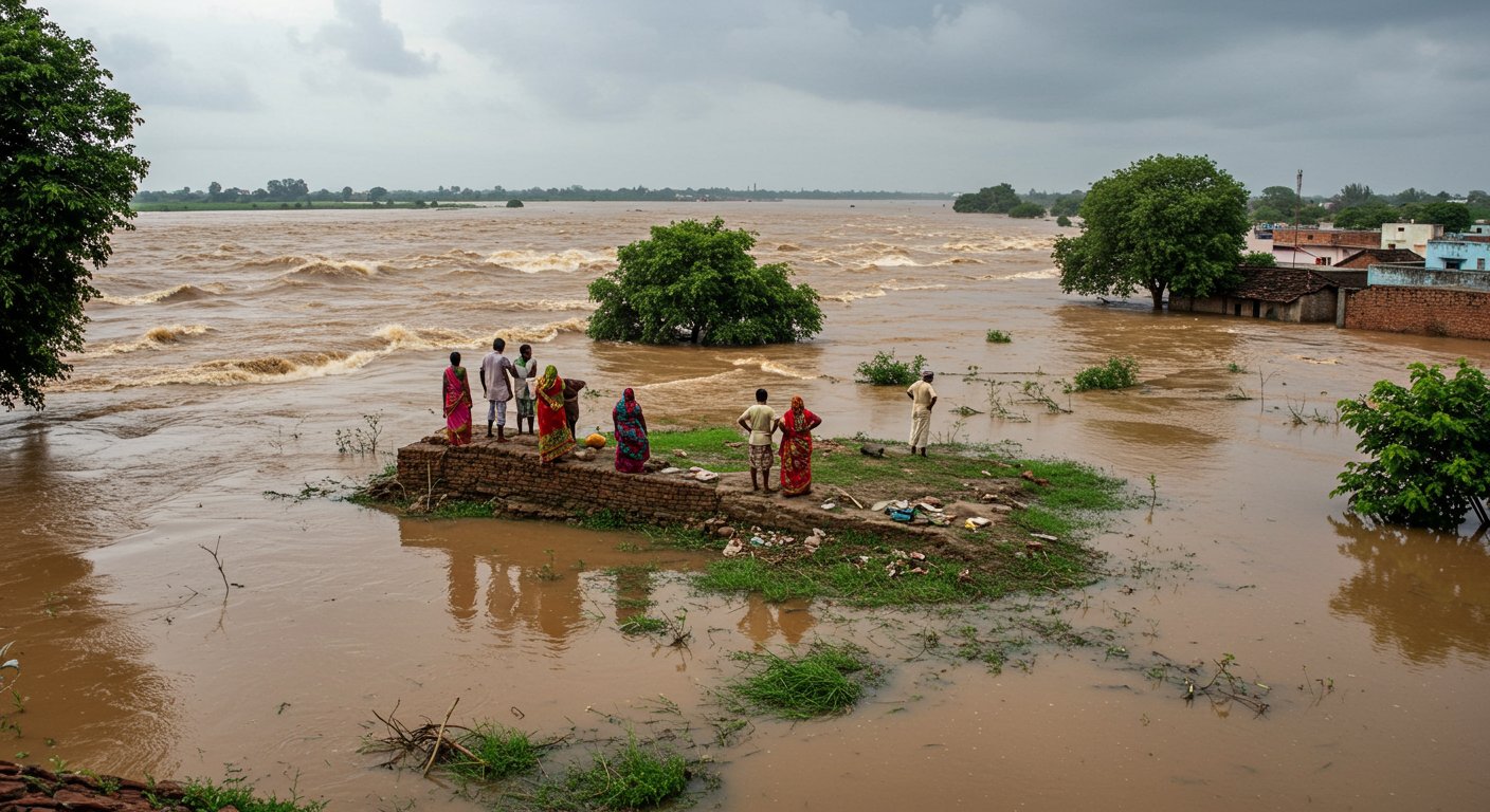 Flood Threat Rises in Pilibhit: 1.67 Lakh Cusecs Water Released into Sharda, Devha River Also in Spate; High Alert Issued