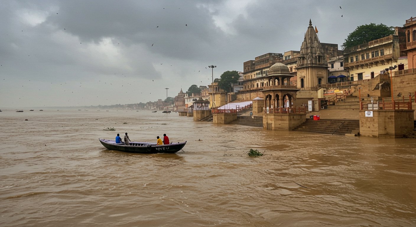 Raging Ganga in Varanasi: Danger Mark Crossed Twice in One Season, Daily Life Disrupted