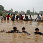 Flood havoc in Farrukhabad: Villagers rescued three youths swept away in strong currents, 355 villages plunged into darkness.