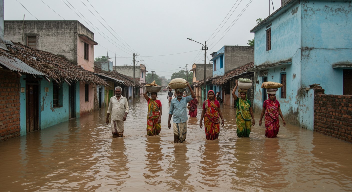 Floods in 7 districts of Bihar, 1 million people affected: Ramganga water reached roads in Moradabad, UP; Rain alert in 21 states