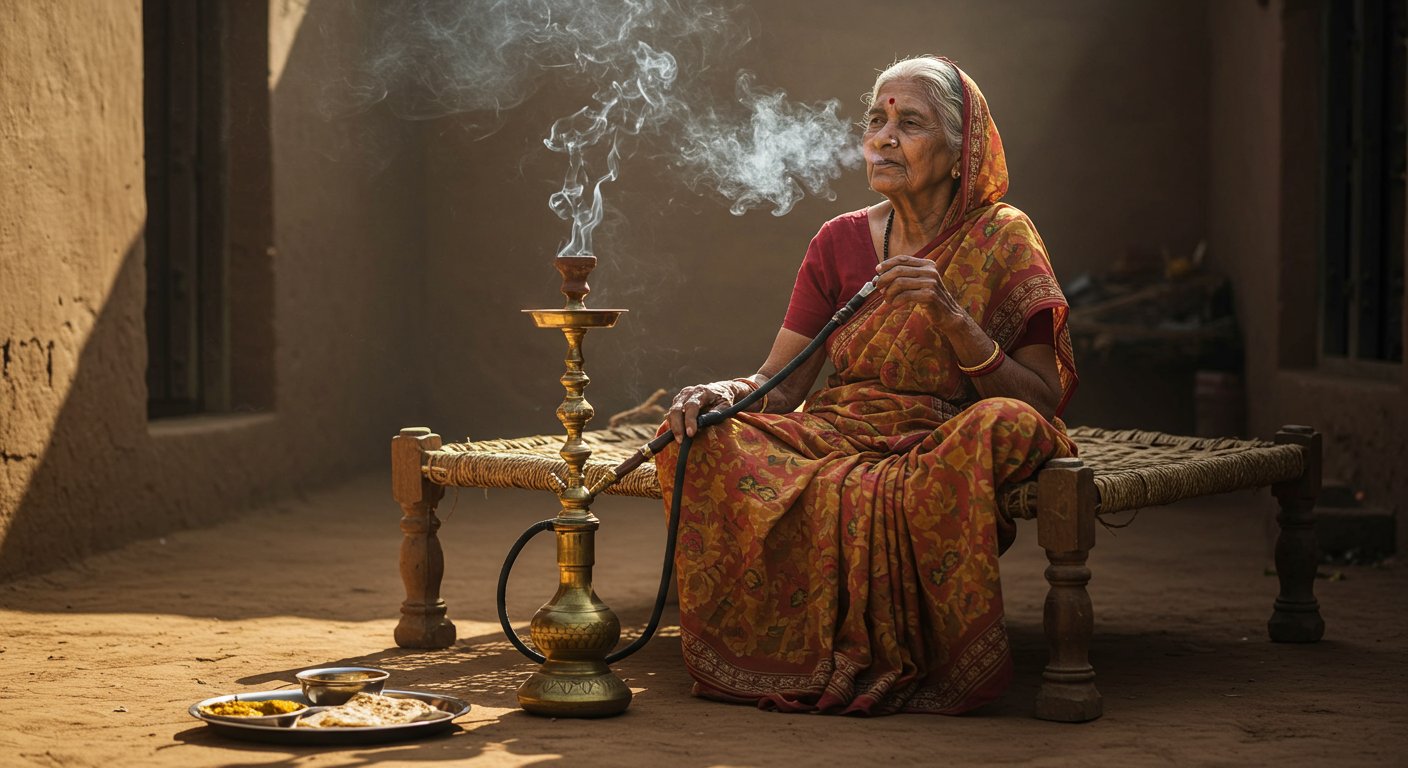 Food Later, Hookah First! 70-Year-Old Woman's 'Desi Fitness Secret' Creates a Sensation