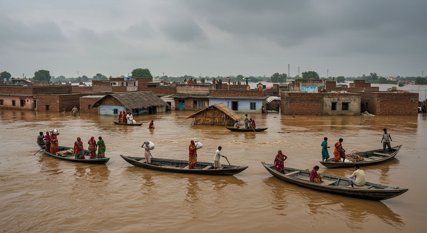 Terrible Flood Situation in UP: Ganga and Ramganga in Spate, 28 Villages Submerged, Thousands Affected