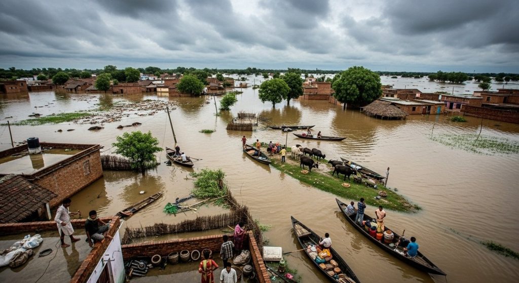 Havoc in UP: Ganga, Saryu, Gomti Overflowing in Purvanchal; 250 Villages Inundated by Floods, 5 Dead; Water Two Metres High in Ballia