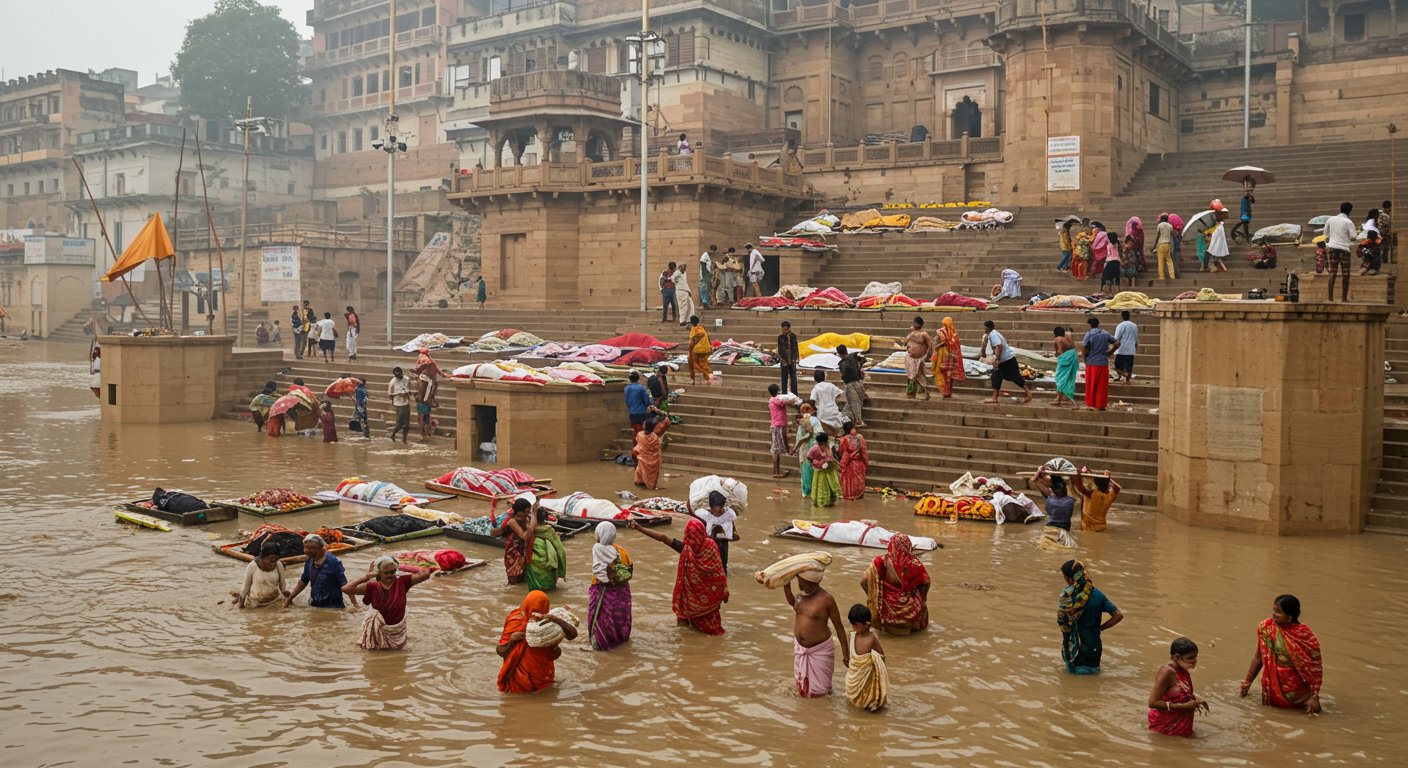 Floods wreak havoc in Kashi: Ganges crosses warning mark, long queue of bodies at Manikarnika Ghat; hundreds of families forced to flee