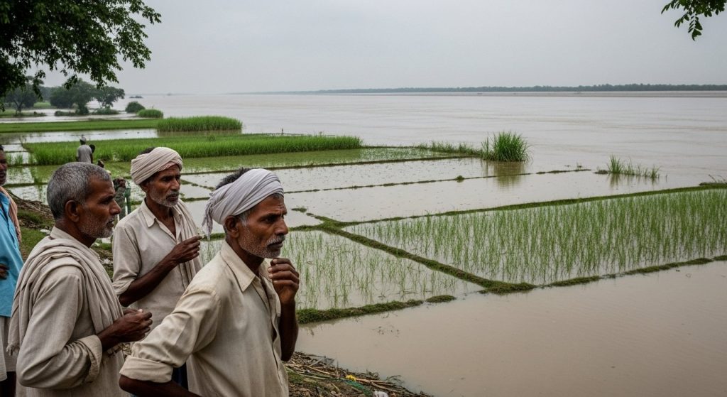 Ganga's water level in Bulandshahr rose by half a foot, farmers' concerns deepened after water was released from Bijnor Barrage