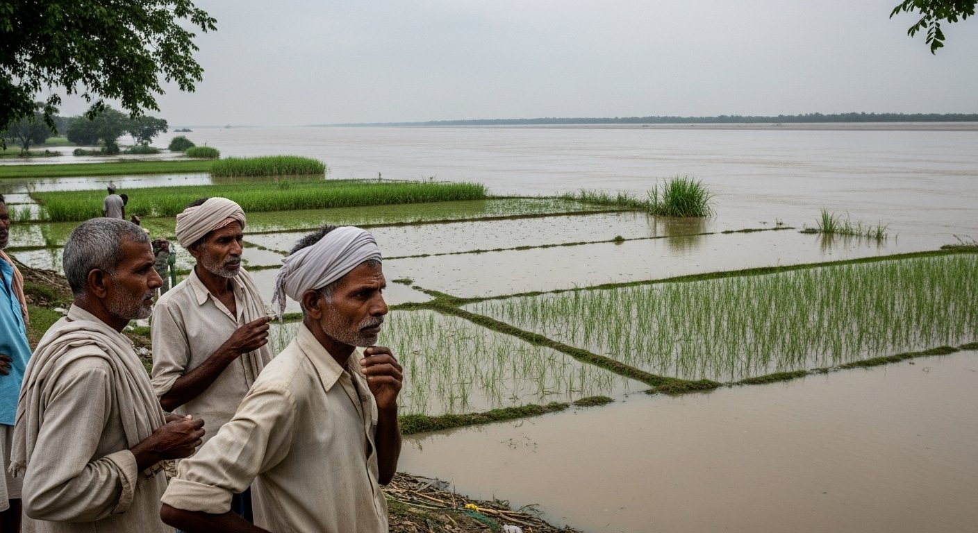 Ganga's water level in Bulandshahr rose by half a foot, farmers' concerns deepened after water was released from Bijnor Barrage