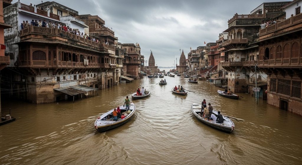 Devastating Ganga in Varanasi-Prayagraj: 1 Lakh Houses Submerged, 12 UP Districts Devastated by Floods, Heavy Rain Alert in MP