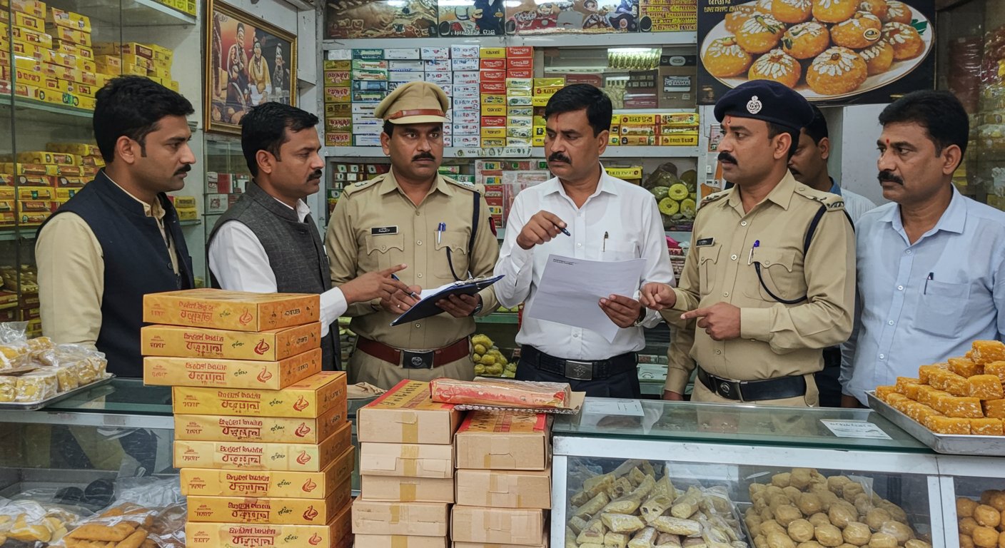 Major Fraud in UP: Cardboard Boxes Sold at the Price of Ghevar; Weights and Measures Department Cracks Down on 10 Shopkeepers