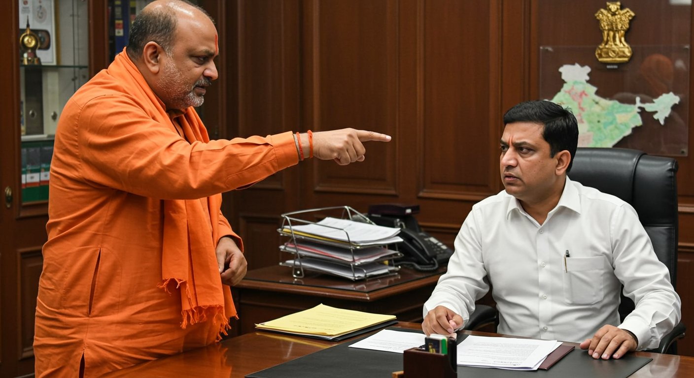 UP Tensions Escalate: Sharp Spat Between Hindu Jagran Samiti President and City Magistrate, 'I will Get an FIR Lodged' Threat Reverberates