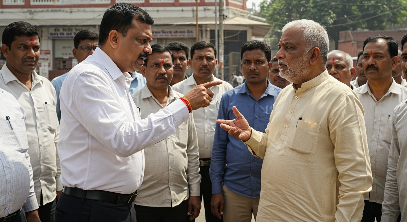 Uttar Pradesh: 'I will lodge an FIR...', Video of a heated argument between City Magistrate and Hindu Jagran Samiti President goes viral