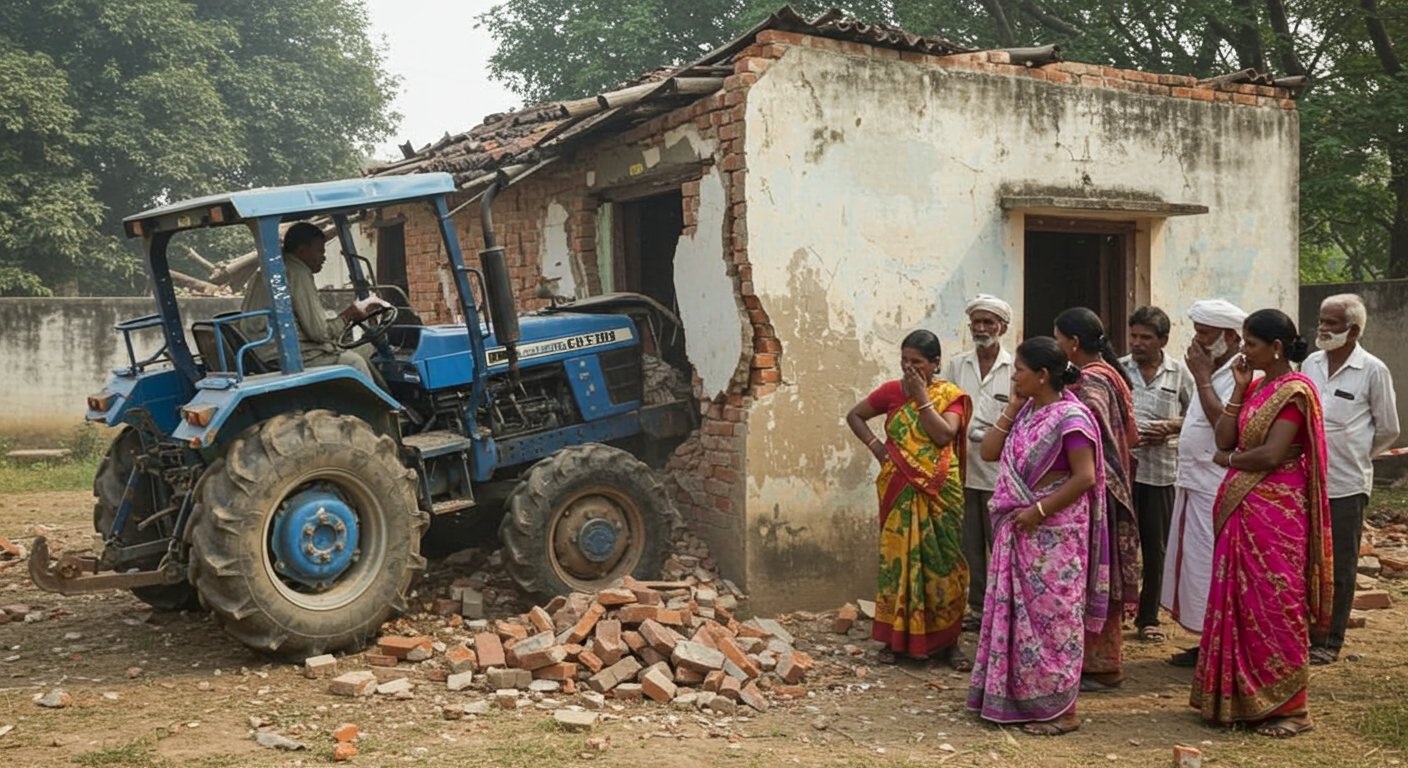 Horrific Accident in Ghazipur: Out-of-Control Tractor Crashes into House, Two Killed, Many Injured