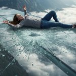 Glass suddenly shattered on a glass bridge, scared girl's viral AI video is blowing minds!