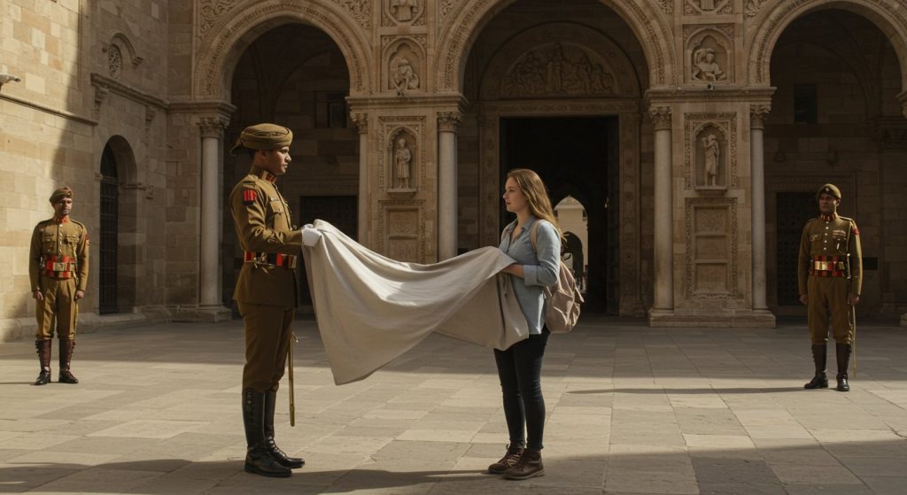 Guards shocked by girl's attire in a tiny country, offered her a sheet to wear; Find out why this news went viral!