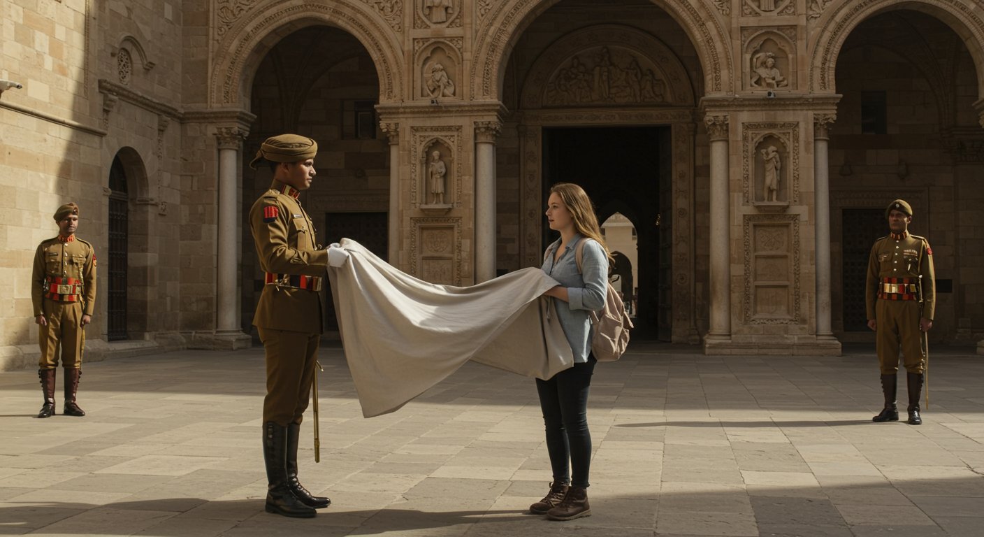 Guards shocked by girl's attire in a tiny country, offered her a sheet to wear; Find out why this news went viral!