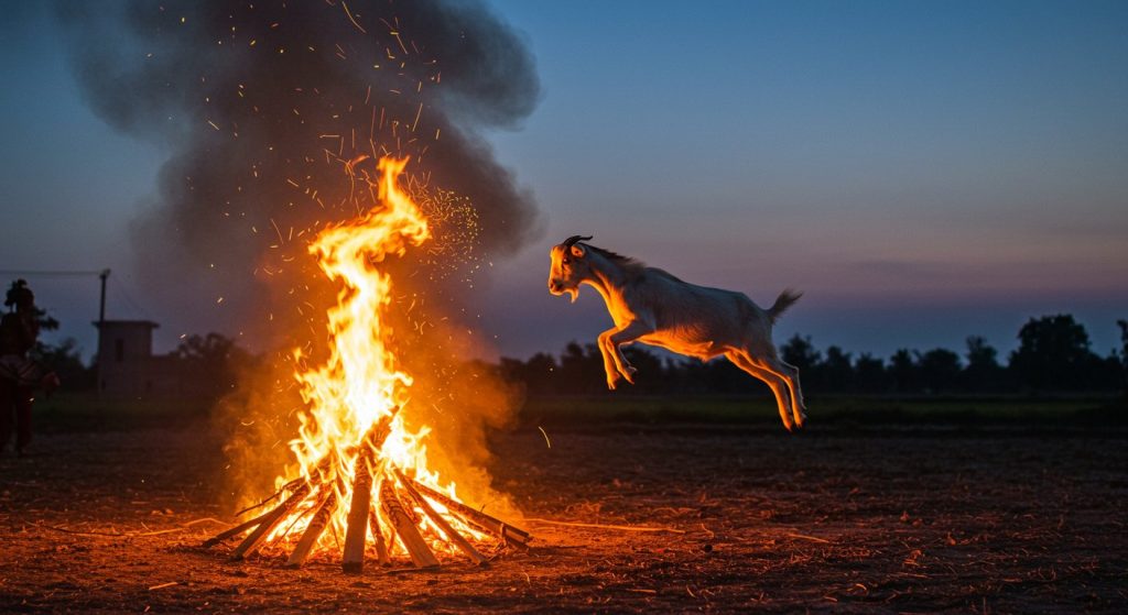 This Goat Fears No Fire! Astonishing Video of It Repeatedly Jumping Into Flames Goes Viral