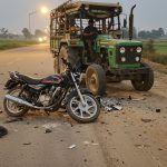 Horrific Road Accident in Hardoi: Bike Collides with Tractor-Trolley, Two Youths Tragically Killed