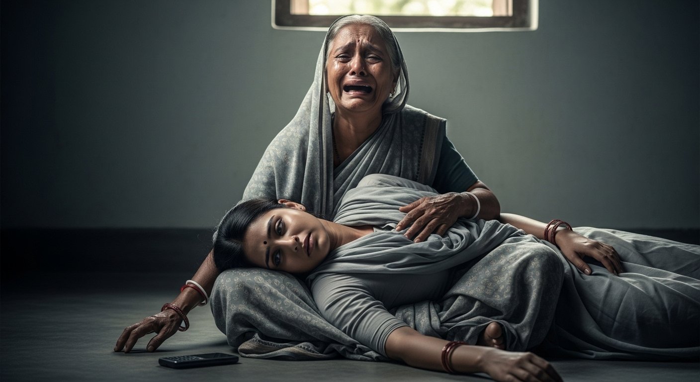 Hardoi: Wife Rita dies in mother's lap after hearing 'This is your co-wife speaking'.