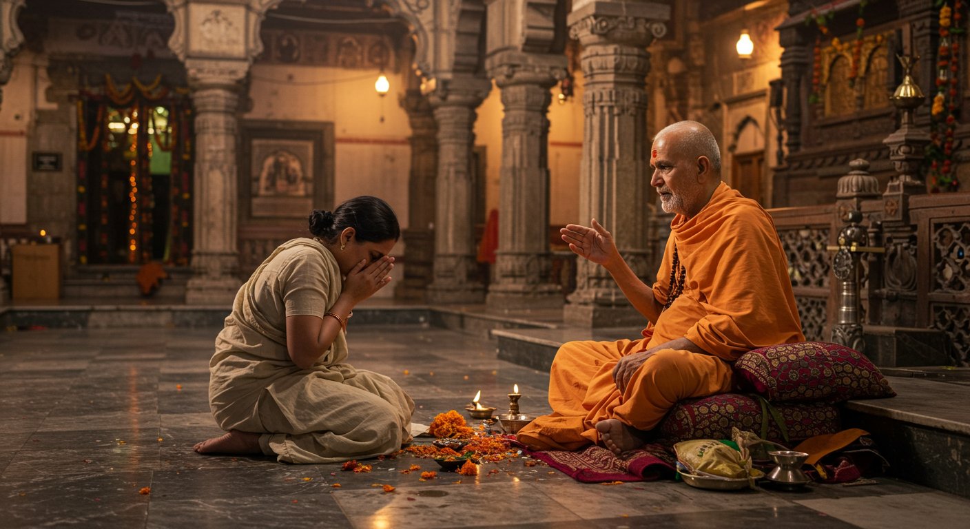 Haryanvi YouTuber's wife reached Haridwar to complete religious penance: sought forgiveness from Mahamandaleshwar Kailashanand Giri; had taken on the form of Kali Mata.