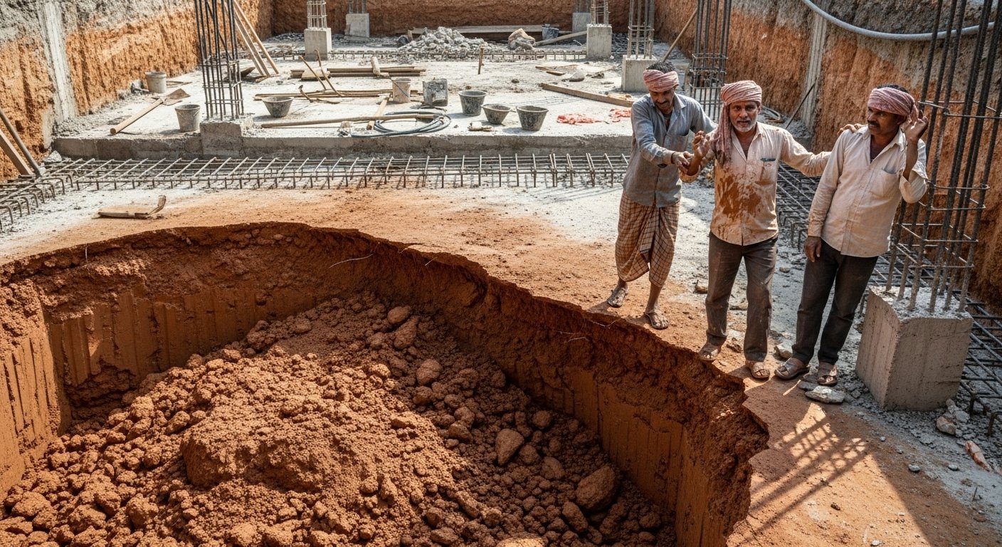 Hathras: Two laborers safely rescued after soil collapse in under-construction basement.