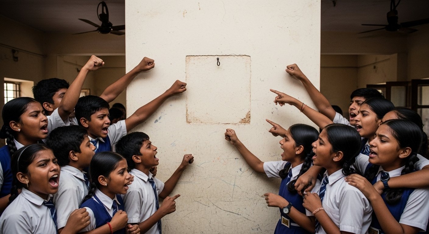 Hathras: Massive Uproar by Students After Babasaheb's Picture Removed From School; BEO Sends Report to BSA