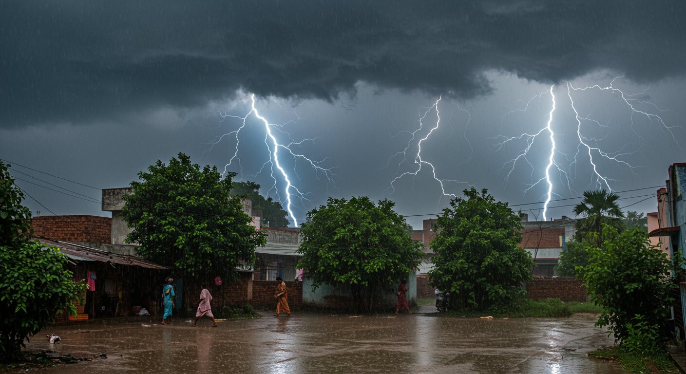 UP: Nature's Fury Strikes; Heavy Rain Alert in 44 Districts, Lightning Feared in 57!