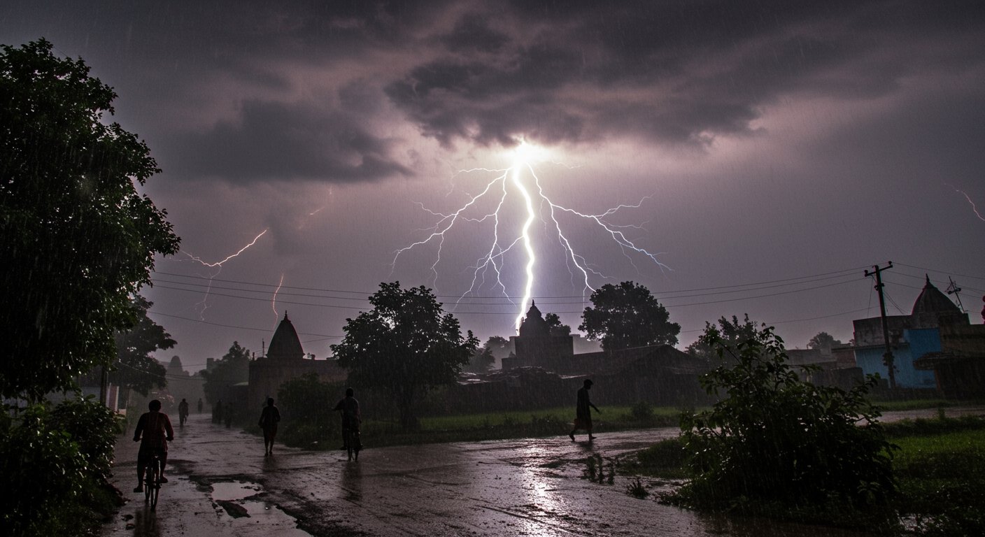 Major Weather Alert in UP: Heavy Rain in 44 Districts on Wednesday, Lightning Feared in 57 Districts!
