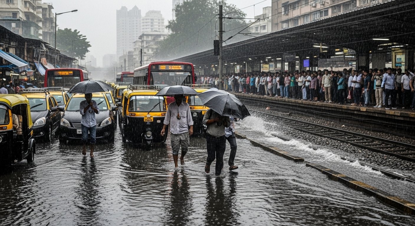 Heavy Rain in Mumbai, Schools and Colleges Closed: Traffic Jams in Many Areas, Local Trains and Flights Delayed; Gangotri-Yamunotri Highway Breaks in Uttarakhand