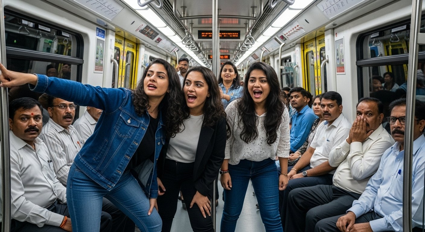 The 'Hello Uncle Namaste' Incident Unfolds in the Metro: Girls' Uproar Stunned Everyone