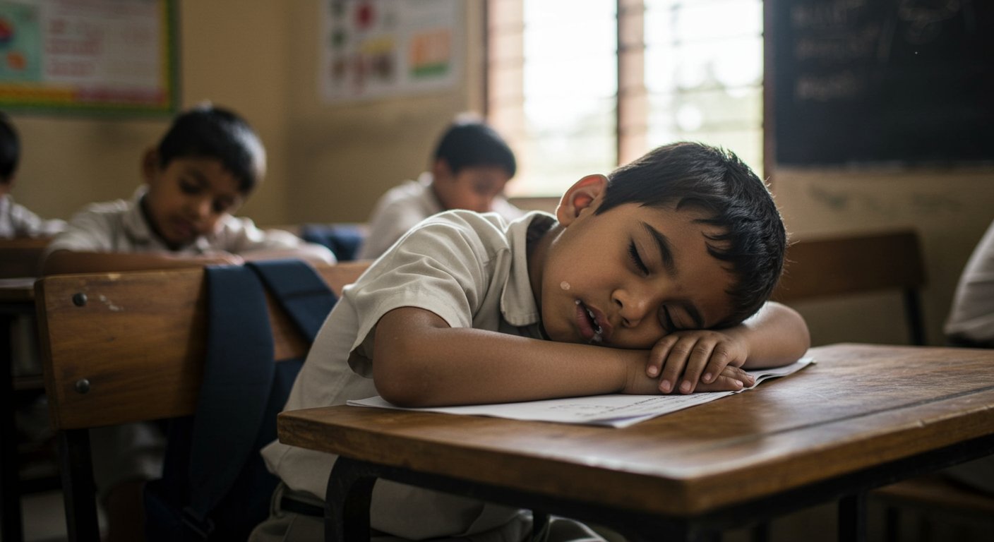 Child fell into a deep sleep in class, video went viral; people said - 'Oh, someone put him to sleep!'