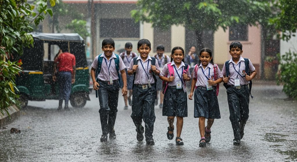 Heavy Rains Wreak Havoc in UP: Schools for Classes 1 to 12 Closed, Students Sent Home After Reaching School!