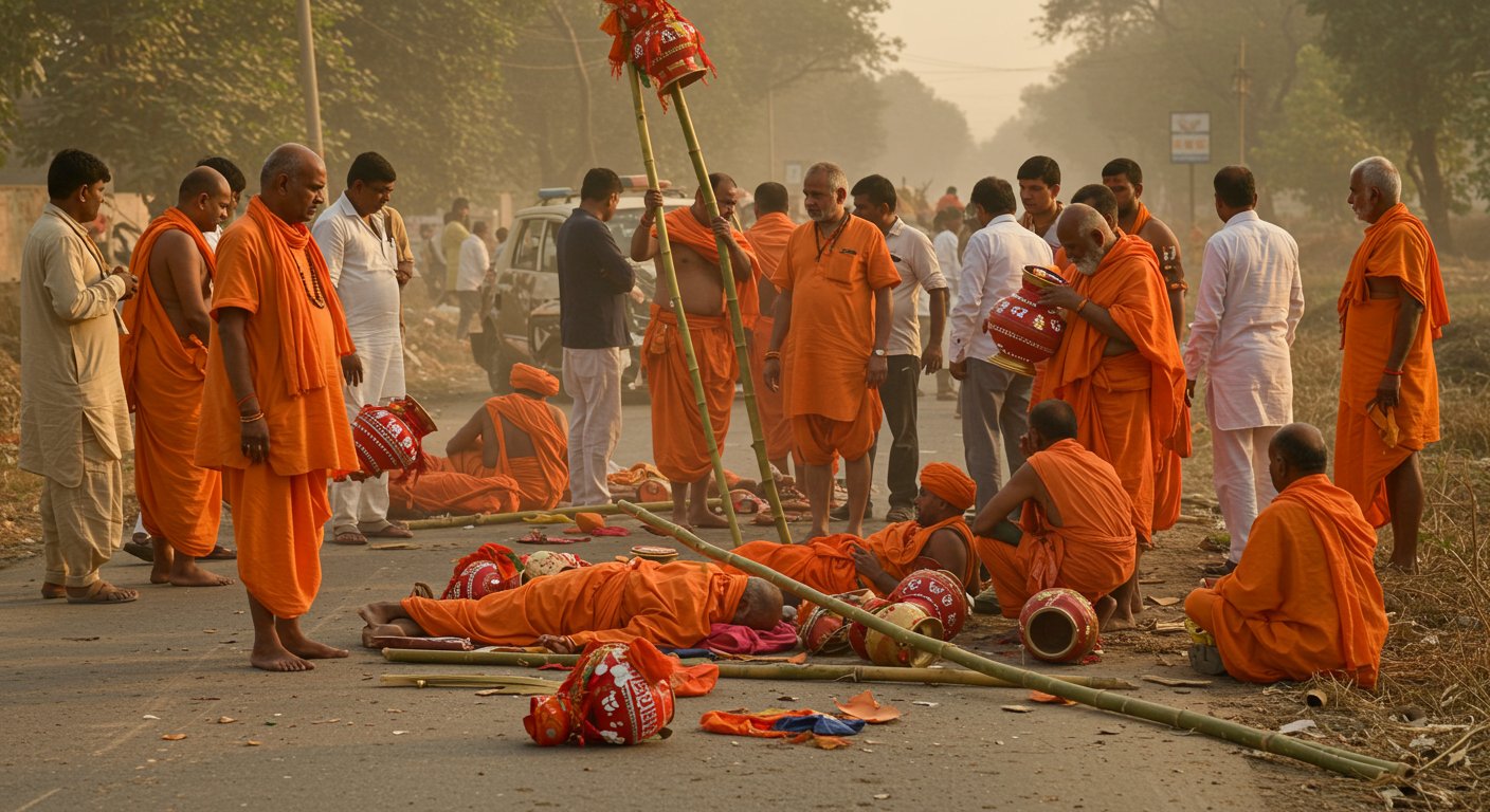Out-of-control car brings death to Kanwar pilgrims in Agra: One killed, many seriously injured