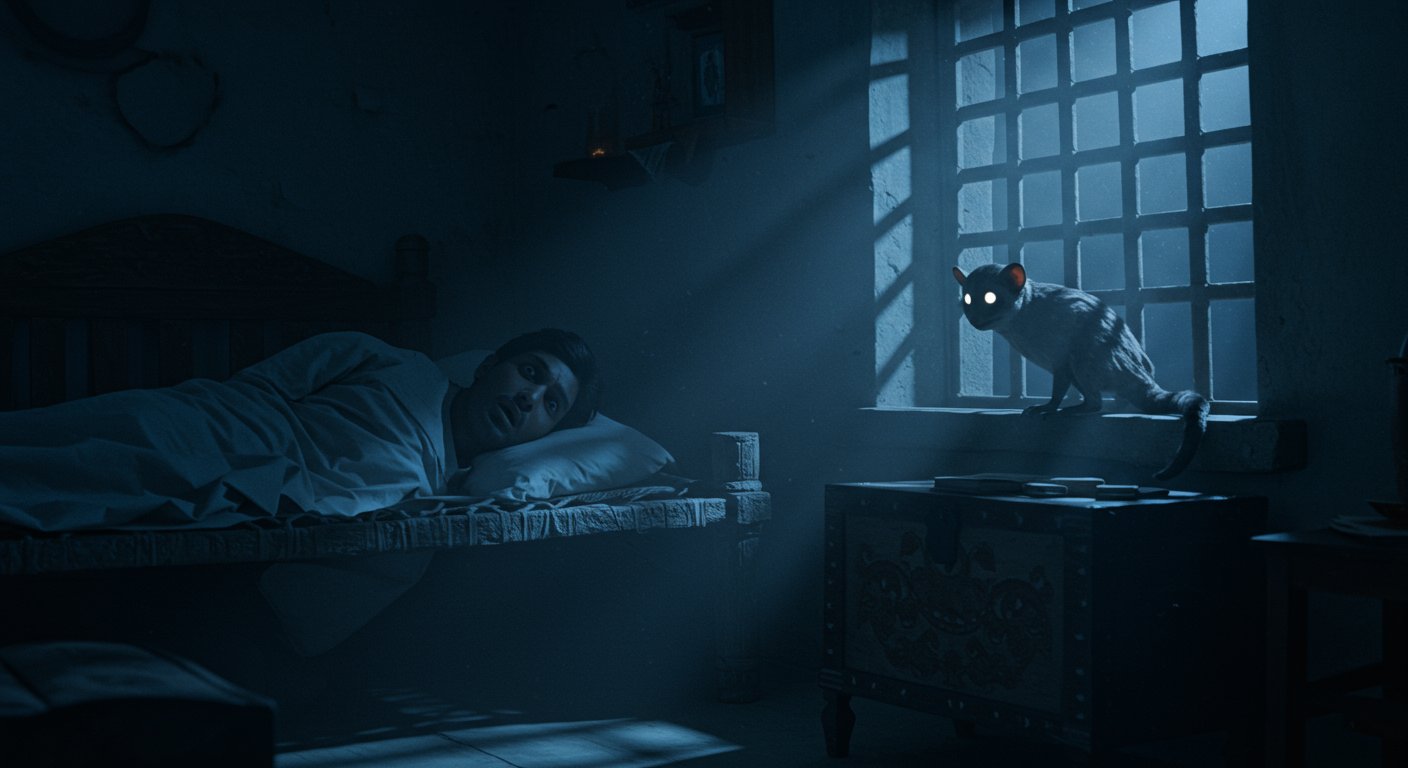 In the dead of night, a terrifying sound echoed in the house; when eyes opened, an 'unusual guest' was before them - people astonished!