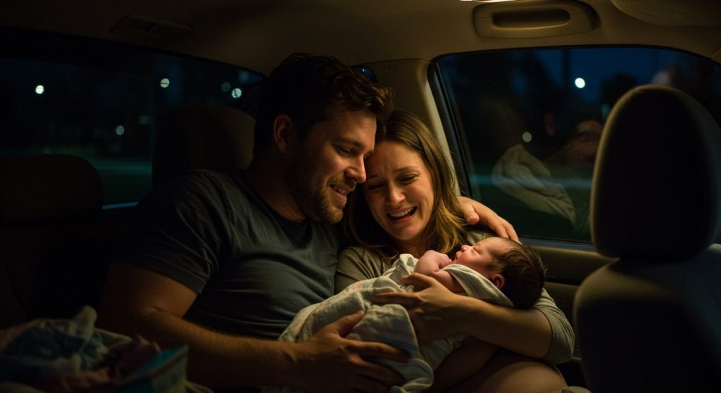 Baby's Head Emerged in Car on Way to Hospital, Husband Handled Entire Delivery, Story Went Viral