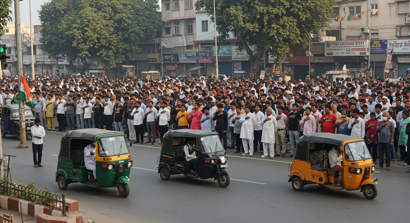 Spectacular Scene in Moradabad on Independence Day: Entire City Came to a Standstill for National Anthem at 8:30 AM!