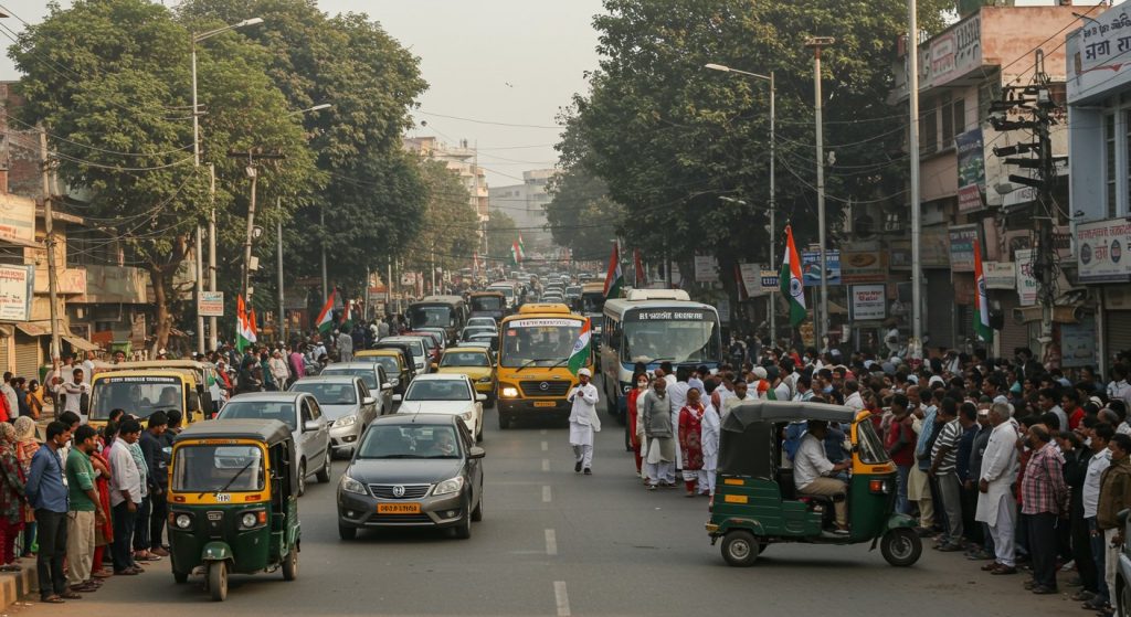 Amazing Sight in Moradabad on Independence Day: Entire City Comes to a Standstill at 8:30 AM, Collective National Anthem Resonates