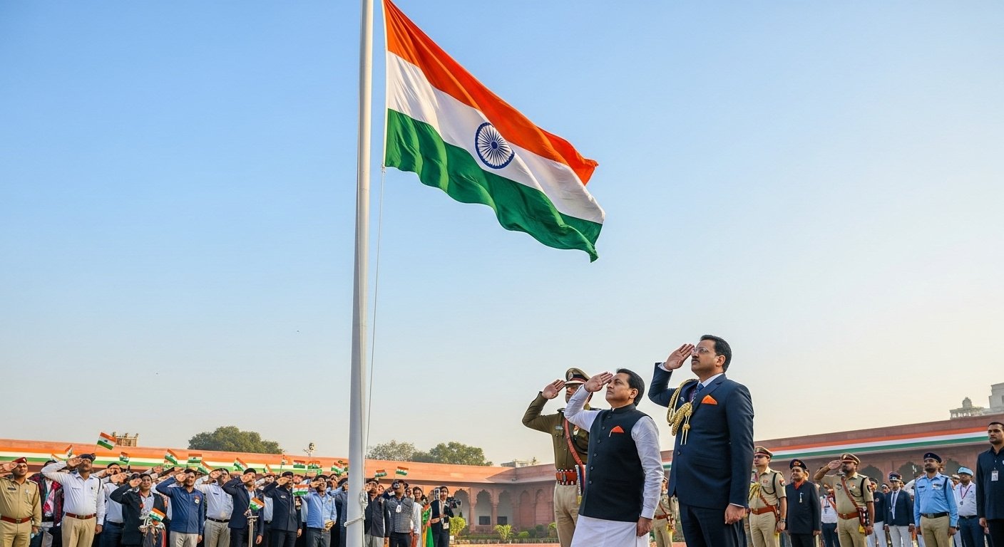 Independence Day Fervor: Minister, Commissioner, and DM Hoisted Tricolor; State Resounded with National Anthem