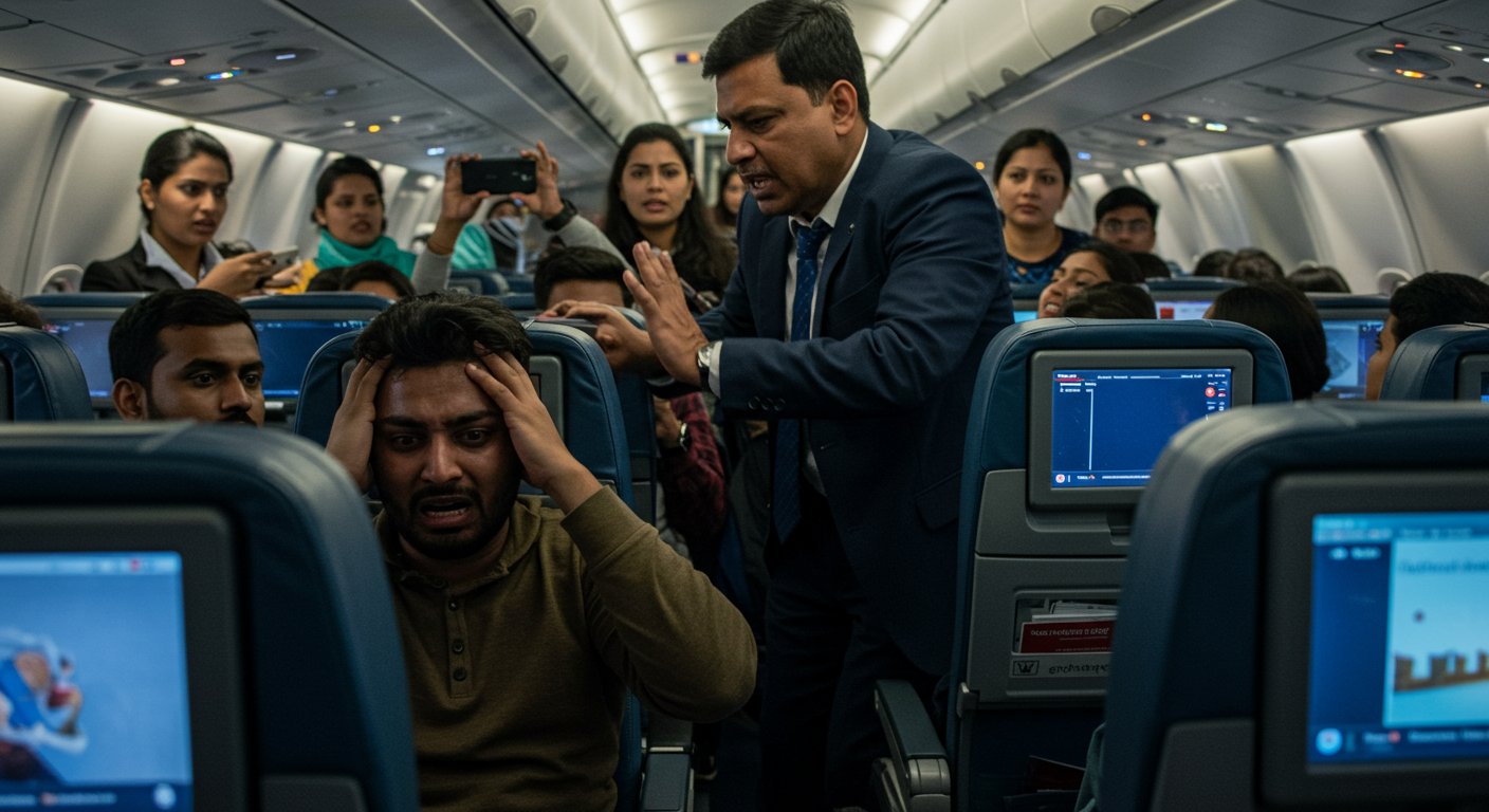 Young Man Suffers Panic Attack on Indigo Mumbai-Kolkata Flight; Co-Passenger Slaps Him, Says 'I Was Getting Annoyed'; Video Viral