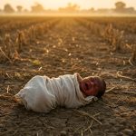 UP: Newborn in field, abandoned on the soil... Cries saved its life