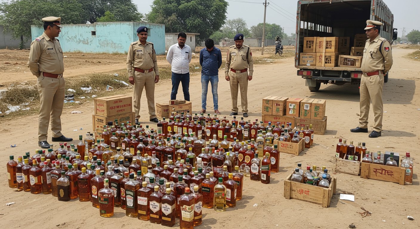 Major Crackdown in UP: Two Inter-State Smugglers Arrested with Illegal Foreign Liquor Worth Rs 25 Lakh