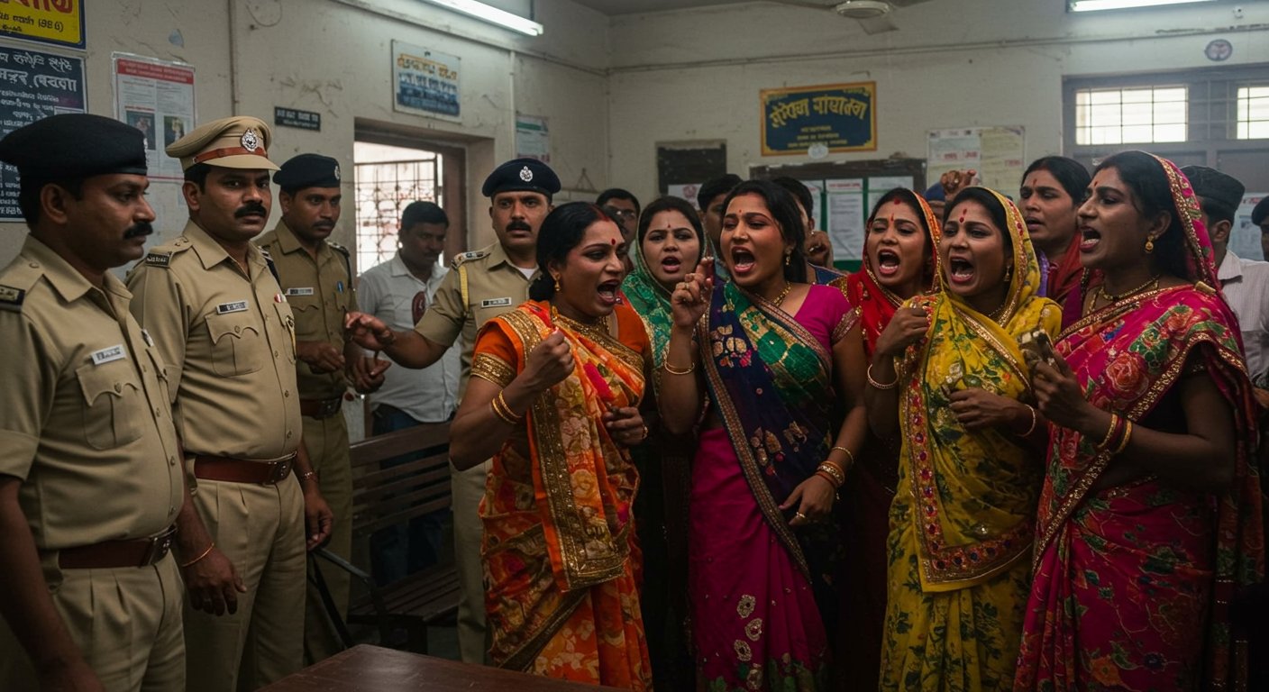 Major Transgender Controversy in Jalaun: Panchayat Fails to Reach Settlement, Massive Uproar at Police Station