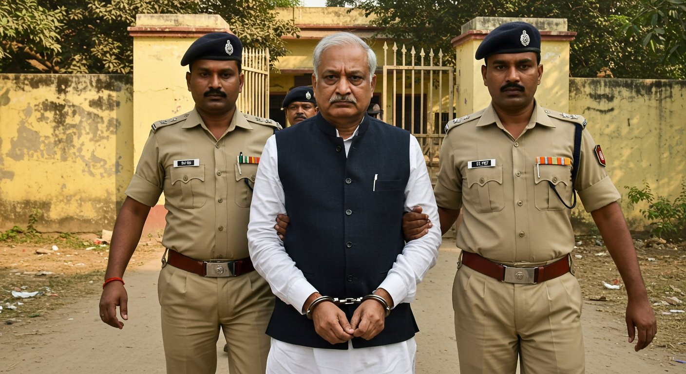 School employee beaten to death: Fugitive former Congress MLA with a reward behind bars in Jalaun.