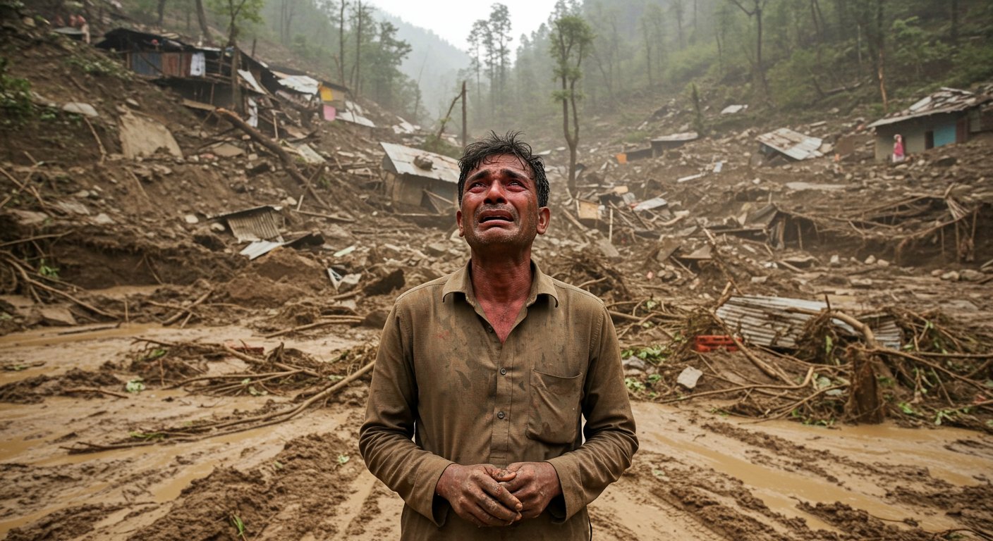 The Horrific Truth of the Jammu Landslide: Deepak Shattered by the Deaths of his Daughter, Sister-in-Law, and Mother; A Terrifying Spectacle of Nature's Fury