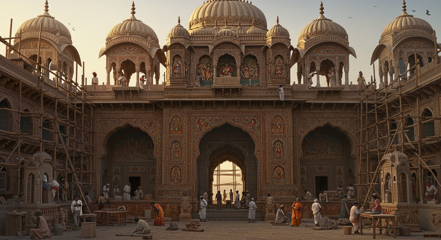 Janakpuri Mahotsav 2025: Grand Mithila Mahal Under Construction, 80 Artisans Working Day and Night; Soon 'Jai Shri Ram' Will Resound.