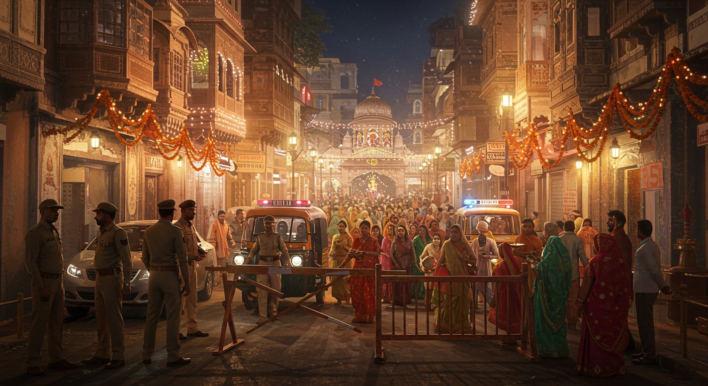 Janmashtami 2025: Impregnable Security Cordon in Mathura, Entry of Outside Vehicles Banned