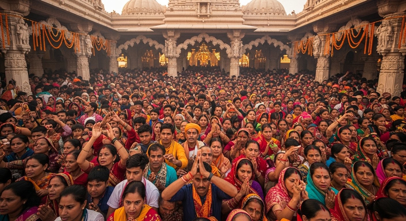 Janmashtami 2025: Mathura Deluged by Devotion, Devotees Get Just 44 Minutes for Kanha's Darshan!