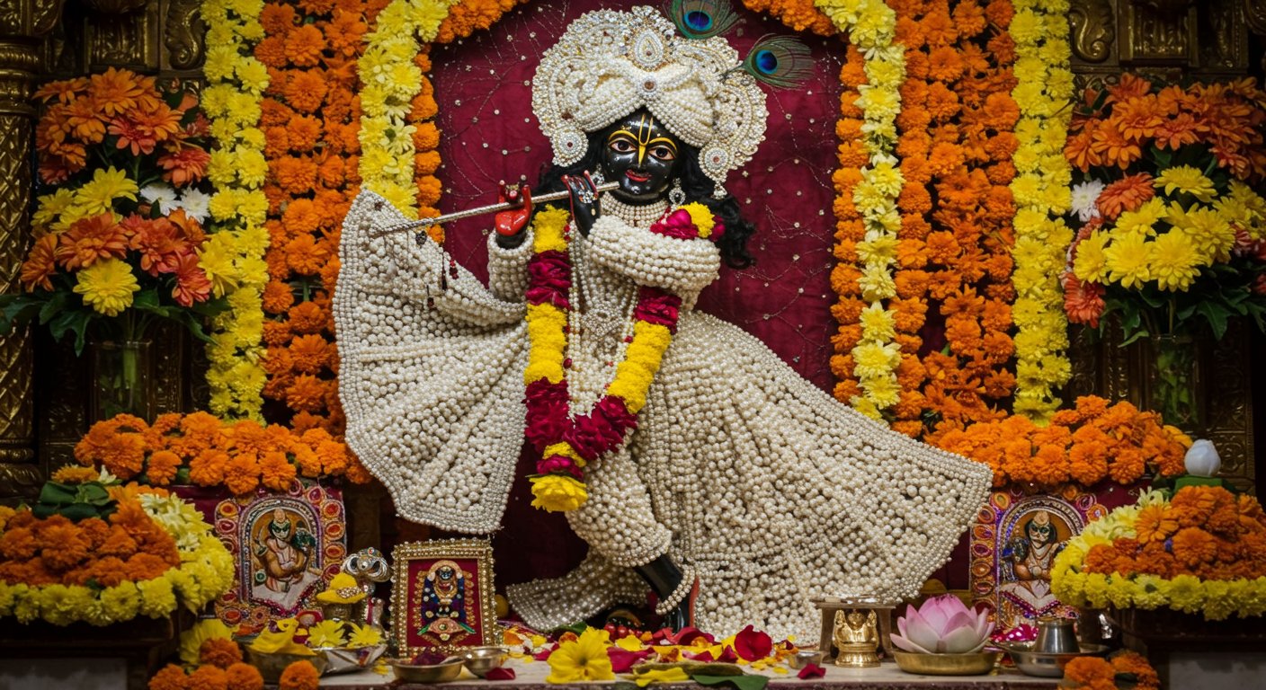 Janmashtami 2025: Lucknow's Thakur Ji to wear Vrindavan's pearl attire, divine adornment with Kolkata flowers!